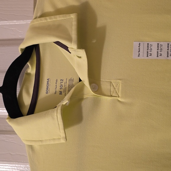 THEREABOUTS WHITE AND SONOMA YELLOW BRANDS BOYS POLOS BOTH SIZE MEDIUM 10/12 - Picture 7 of 9